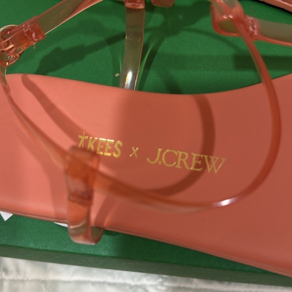 TKEES NEW Limited Edition * J. Crew Jelly sandals SZ 9 sun bleached Coral - Picture 8 of 12